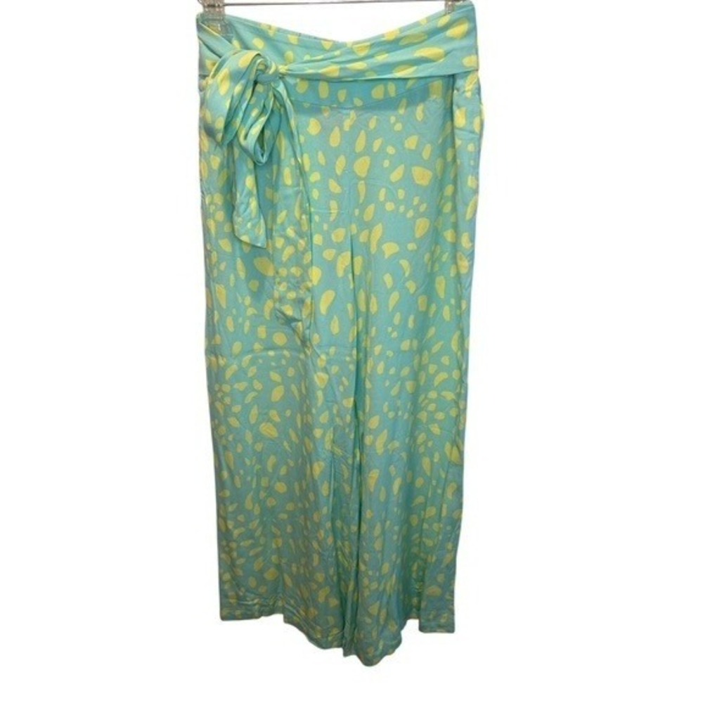 All Worthy Hunter McGrady Colorful Abstract Wide Leg Tie Waist Pants 8P NEW